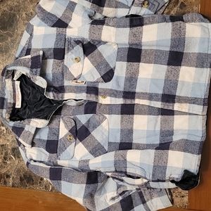 Blue Plaid Lined Flannel